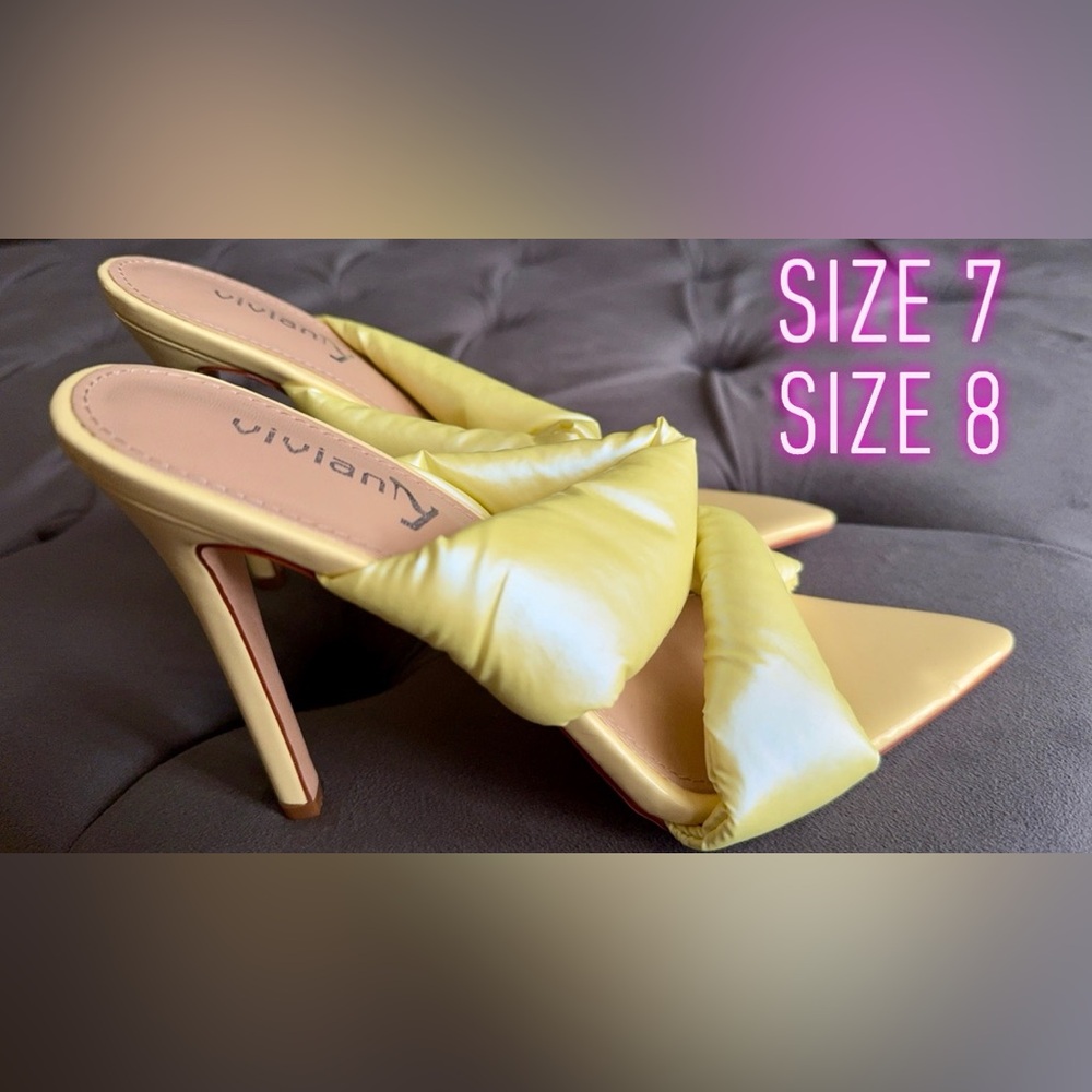 Trendy yellow heels!